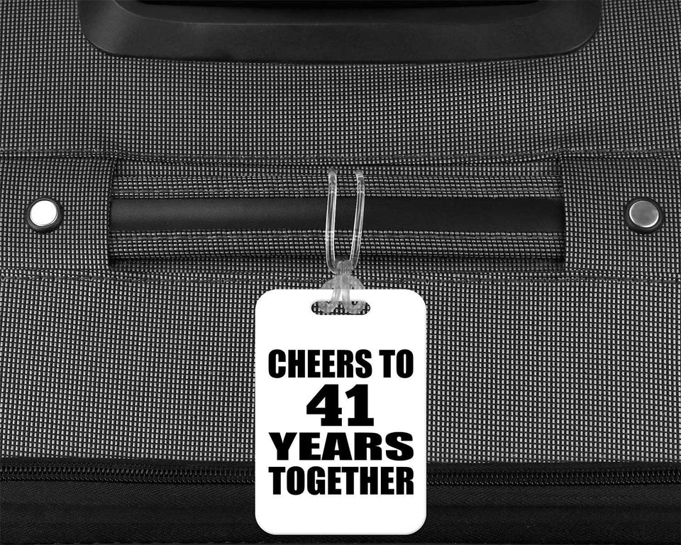 41st Anniversary Cheers To 41 Years Together - Luggage Bag Tag