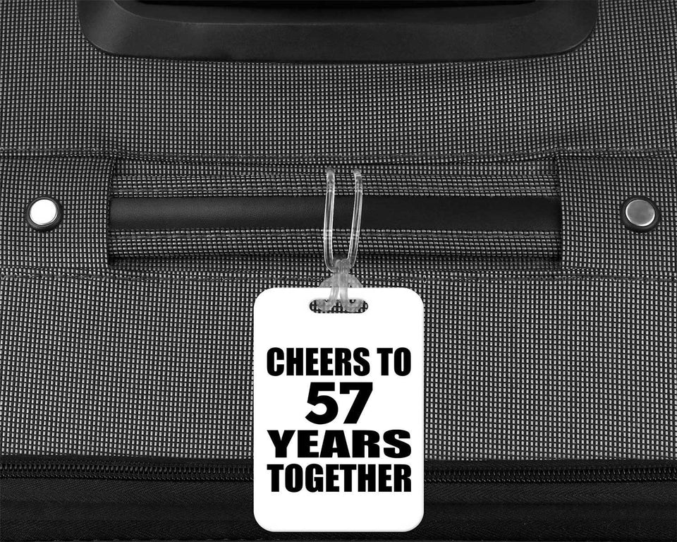 57th Anniversary Cheers To 57 Years Together - Luggage Bag Tag