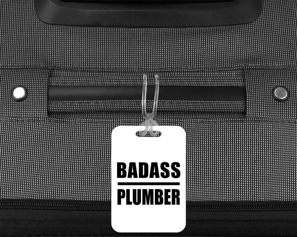 Badass Plumber - Luggage Bag Tag