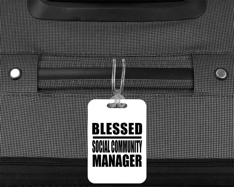 Blessed Social Community Manager - Luggage Bag Tag