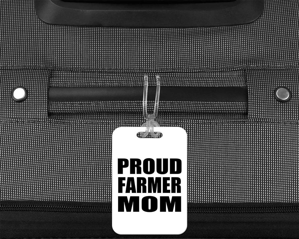 Proud Farmer Mom - Luggage Bag Tag