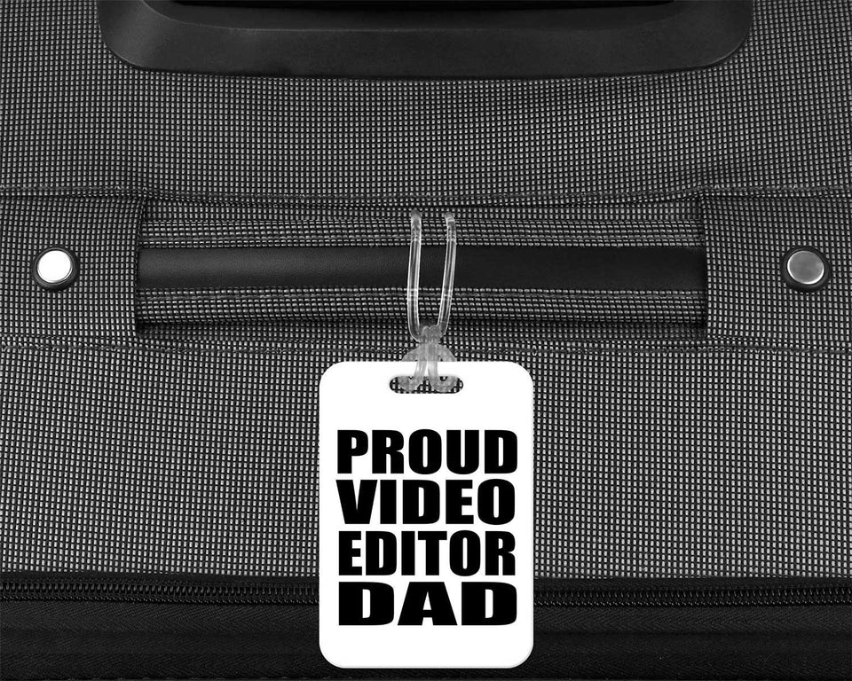 Proud Video Editor Dad - Luggage Bag Tag