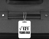 11th Birthday Square Root of 121 Years Old - Luggage Bag Tag