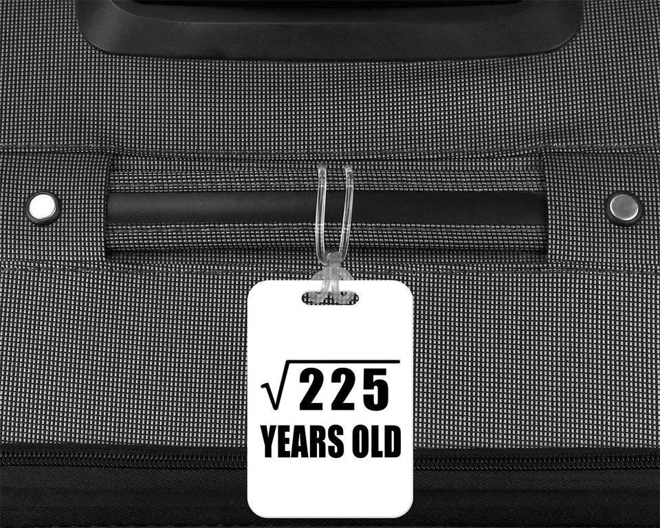15th Birthday Square Root of 225 Years Old - Luggage Bag Tag