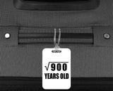 30th Birthday Square Root of 900 Years Old - Luggage Bag Tag