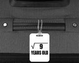 3rd Birthday Square Root of 9 Years Old - Luggage Bag Tag
