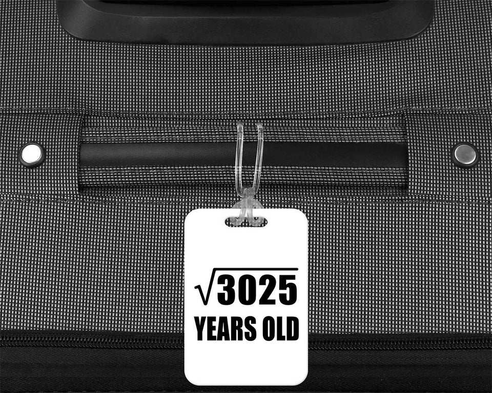 55th Birthday Square Root of 3025 Years Old - Luggage Bag Tag