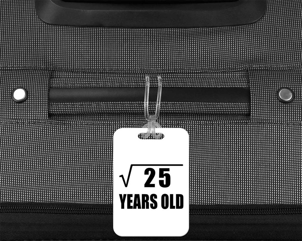 5th Birthday Square Root of 25 Years Old - Luggage Bag Tag