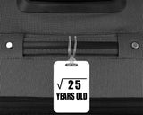 5th Birthday Square Root of 25 Years Old - Luggage Bag Tag
