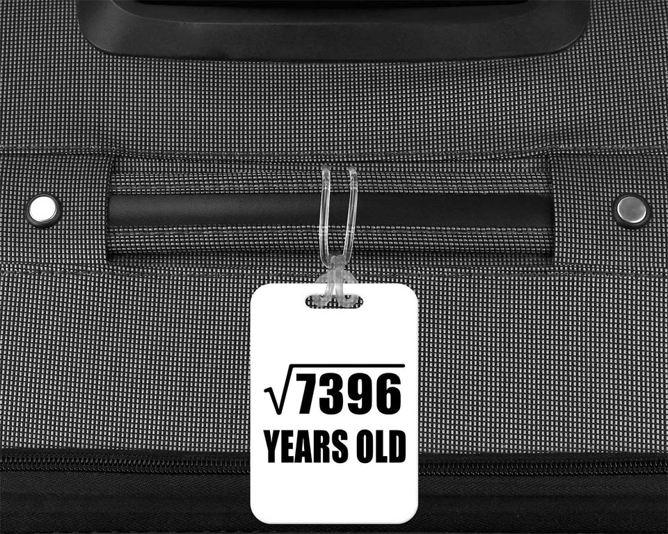 86th Birthday Square Root of 7396 Years Old - Luggage Bag Tag