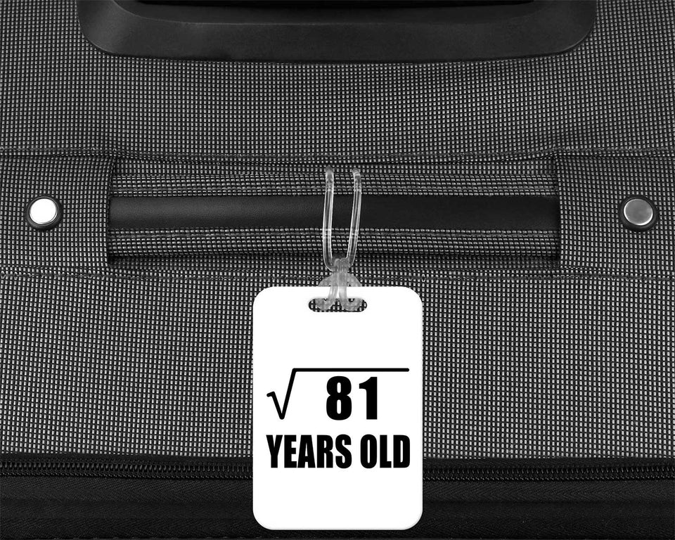 9th Birthday Square Root of 81 Years Old - Luggage Bag Tag