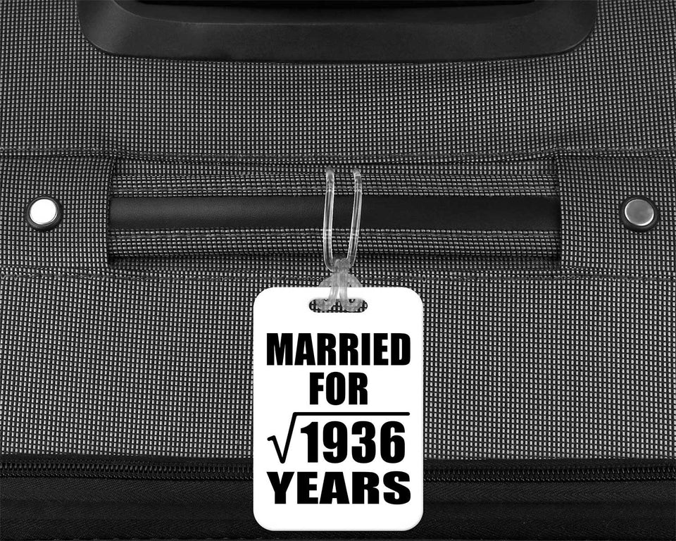 44th Anniversary Married For Square Root of 1936 Years - Luggage Bag Tag