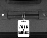 26th Birthday Square Root of 676 & Fabulous - Luggage Bag Tag