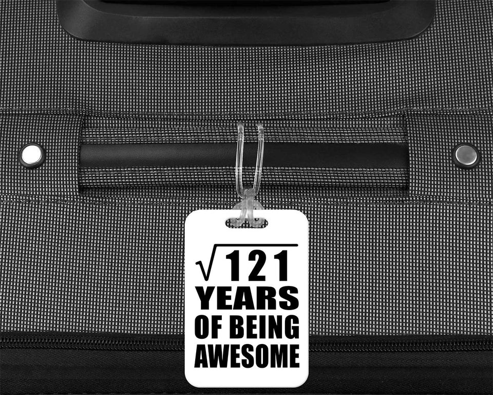 11th Birthday Square Root of 121 Years of Being Awesome - Luggage Bag Tag