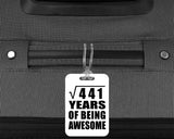 21st Birthday Square Root of 441 Years of Being Awesome - Luggage Bag Tag