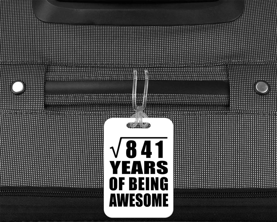 29th Birthday Square Root of 841 Years of Being Awesome - Luggage Bag Tag