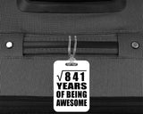 29th Birthday Square Root of 841 Years of Being Awesome - Luggage Bag Tag