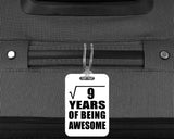 3rd Birthday Square Root of 9 Years of Being Awesome - Luggage Bag Tag