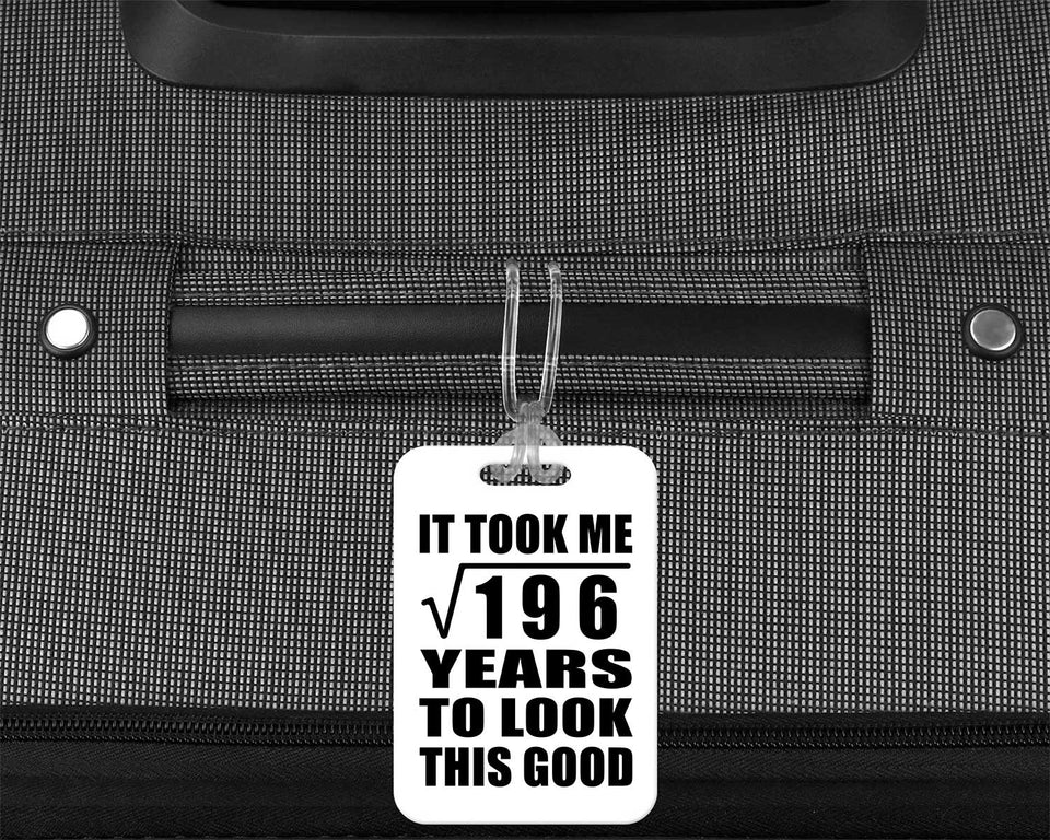 14th Birthday Took Square Root of 196 Years To Look Good - Luggage Bag Tag