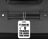 3rd Birthday Took Square Root of 9 Years To Look Good - Luggage Bag Tag