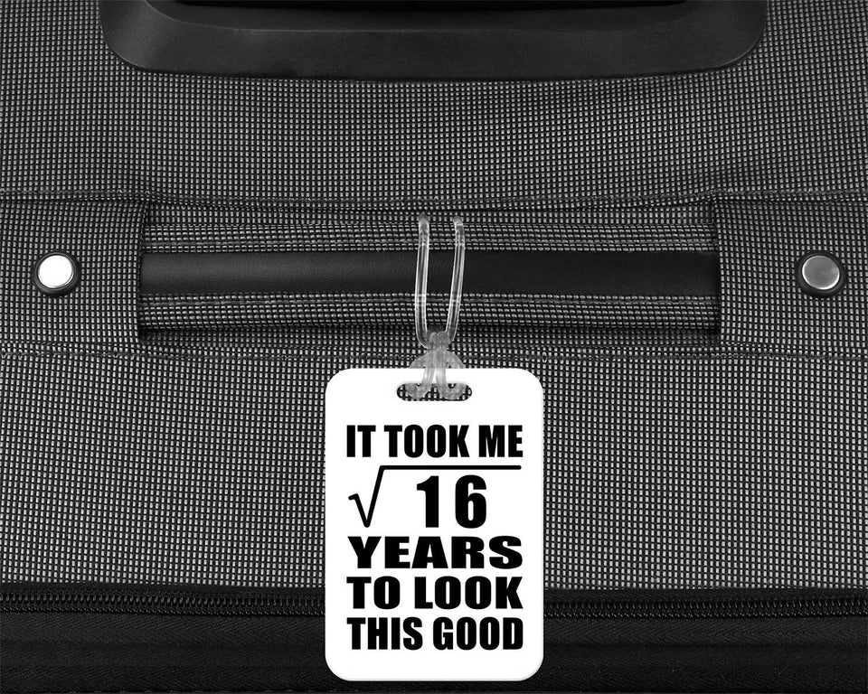4th Birthday Took Square Root of 16 Years To Look Good - Luggage Bag Tag