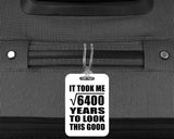 80th Birthday Took Square Root of 6400 Years To Look Good - Luggage Bag Tag