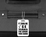 8th Birthday Took Square Root of 64 Years To Look Good - Luggage Bag Tag