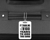 90th Birthday Took Square Root of 8100 Years To Look Good - Luggage Bag Tag