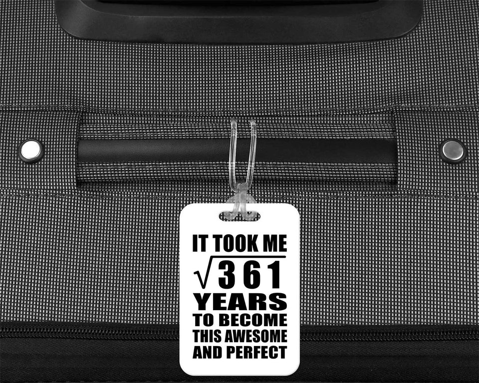 19th Birthday Took Square Root of 361 Years To Awesome - Luggage Bag Tag