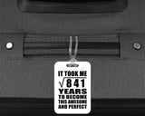 29th Birthday Took Square Root of 841 Years To Awesome - Luggage Bag Tag