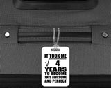 2nd Birthday Took Square Root of 4 Years To Awesome - Luggage Bag Tag