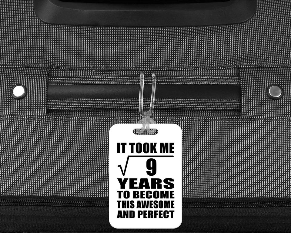 3rd Birthday Took Square Root of 9 Years To Awesome - Luggage Bag Tag