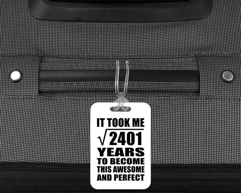 49th Birthday Took Square Root of 2401 Years To Awesome - Luggage Bag Tag