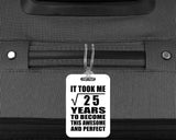5th Birthday Took Square Root of 25 Years To Awesome - Luggage Bag Tag