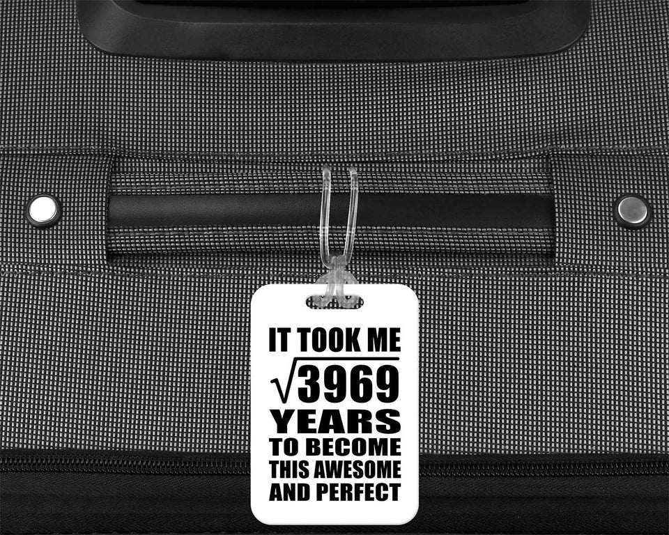 63rd Birthday Took Square Root of 3969 Years To Awesome - Luggage Bag Tag