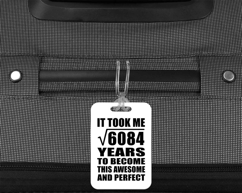 78th Birthday Took Square Root of 6084 Years To Awesome - Luggage Bag Tag