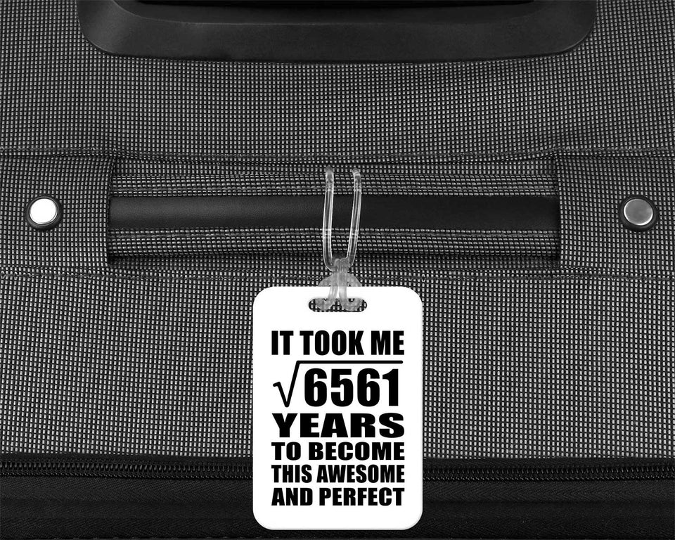 81st Birthday Took Square Root of 6561 Years To Awesome - Luggage Bag Tag