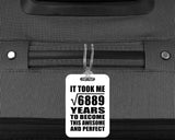 83rd Birthday Took Square Root of 6889 Years To Awesome - Luggage Bag Tag