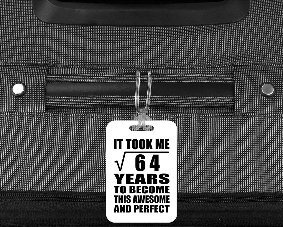 8th Birthday Took Square Root of 64 Years To Awesome - Luggage Bag Tag