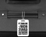 94th Birthday Took Square Root of 8836 Years To Awesome - Luggage Bag Tag