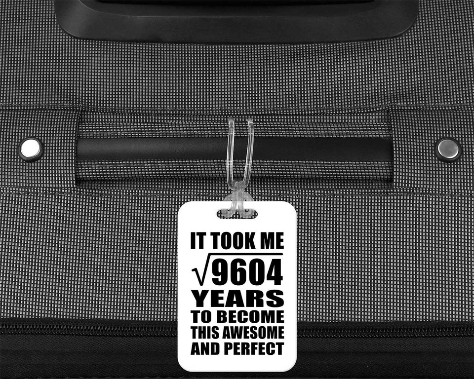 98th Birthday Took Square Root of 9604 Years To Awesome - Luggage Bag Tag
