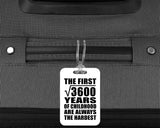 60th Birthday Square Root of 3600 Years of Childhood - Luggage Bag Tag
