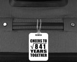 29th Anniversary Cheers To Square Root of 841 Years Together - Luggage Bag Tag