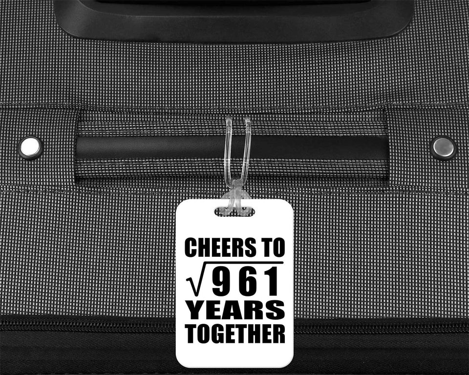 31st Anniversary Cheers To Square Root of 961 Years Together - Luggage Bag Tag