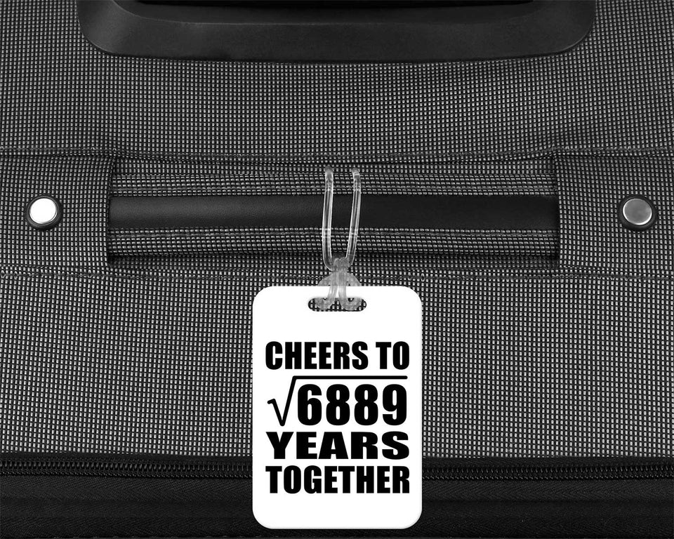 83rd Anniversary Cheers To Square Root of 6889 Years Together - Luggage Bag Tag