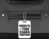 88th Anniversary Cheers To Square Root of 7744 Years Together - Luggage Bag Tag