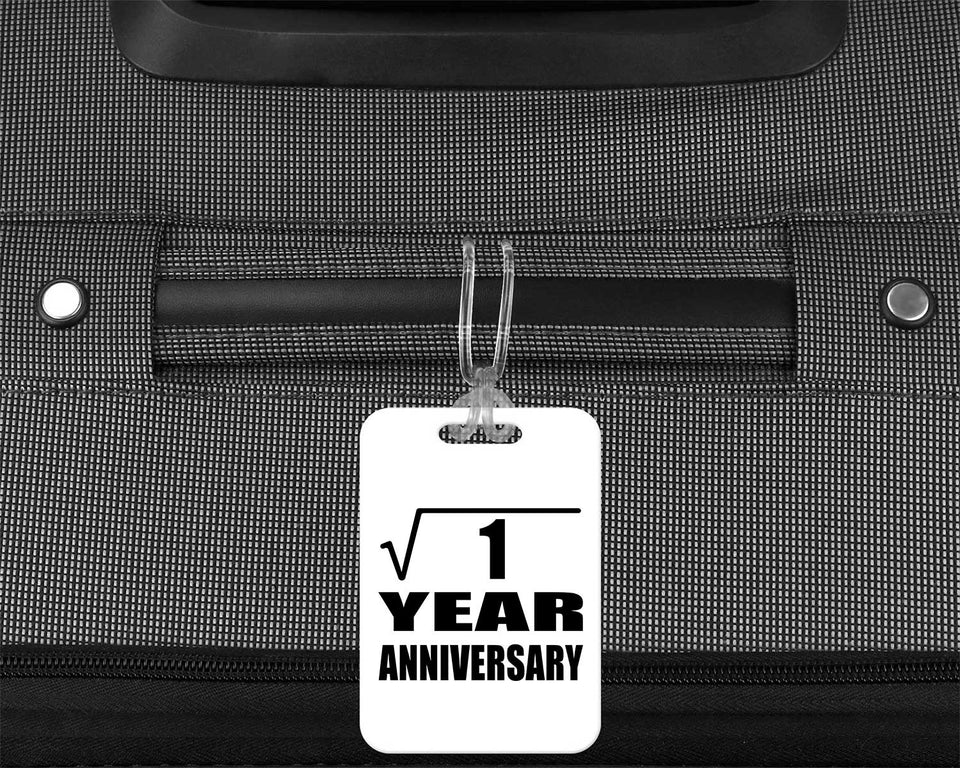 1st Anniversary Square Root of 1 Year Anniversary - Luggage Bag Tag