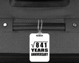 29th Anniversary Square Root of 841 Years Anniversary - Luggage Bag Tag