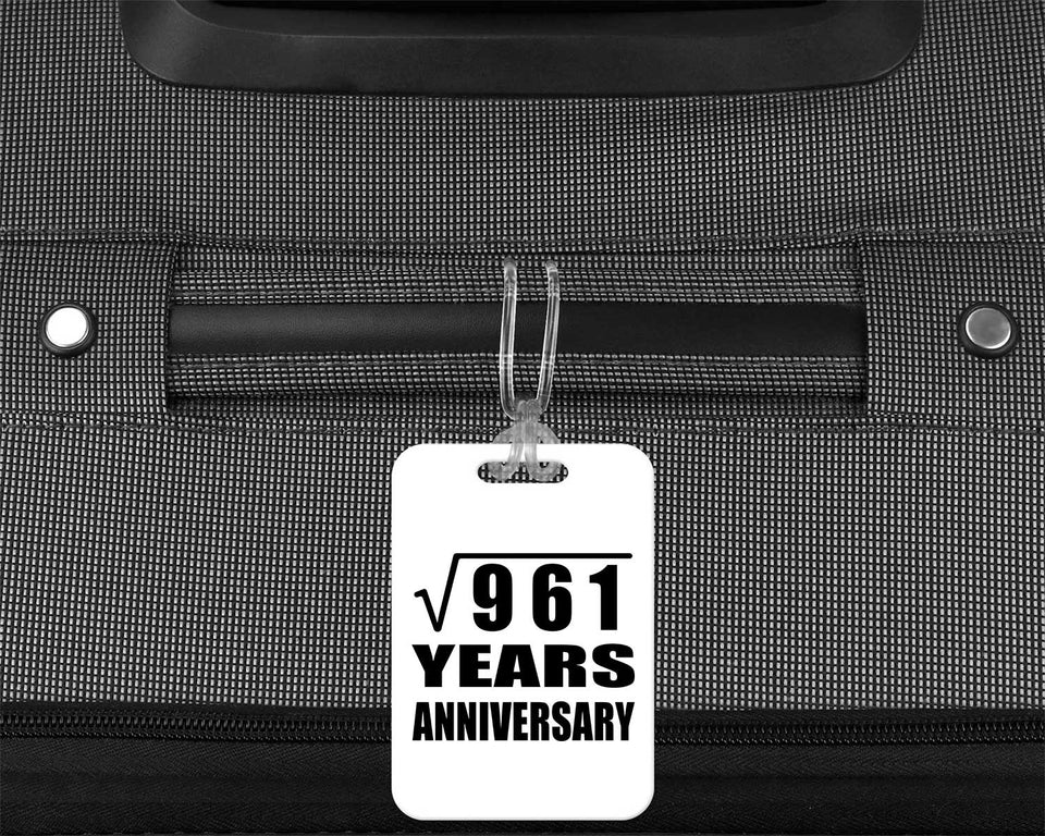 31st Anniversary Square Root of 961 Years Anniversary - Luggage Bag Tag