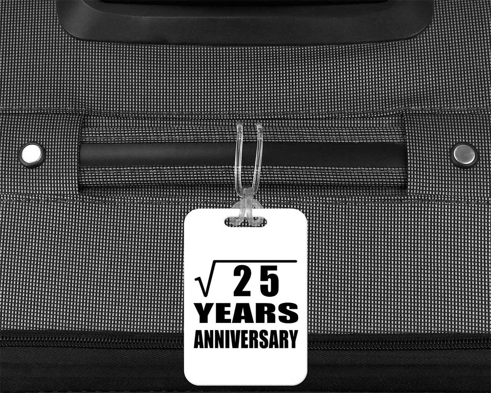 5th Anniversary Square Root of 25 Years Anniversary - Luggage Bag Tag